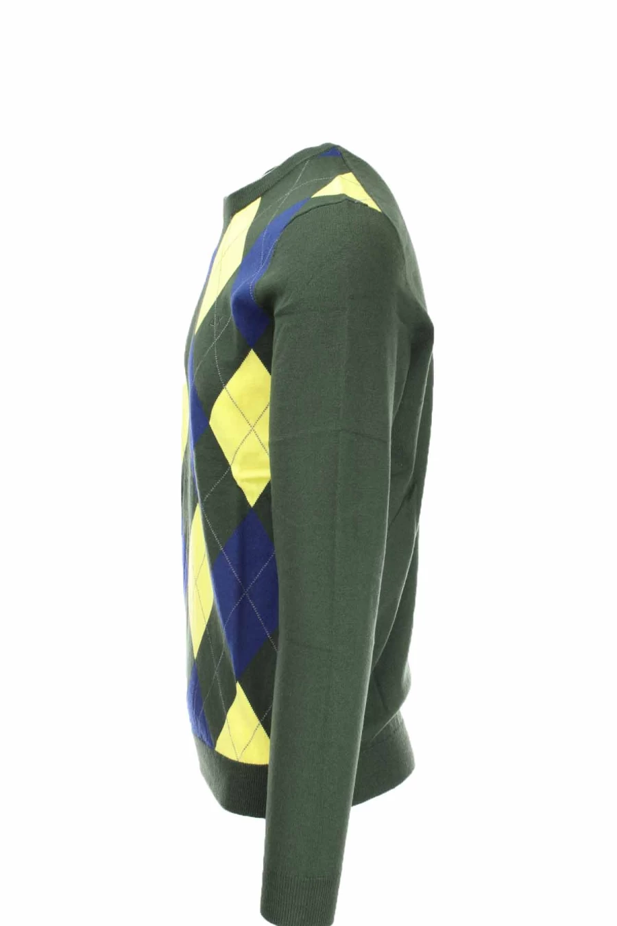 SUN68 Men's Diamond Pattern Crew Neck Pullover Sweater - Prestige Moda Uomo
