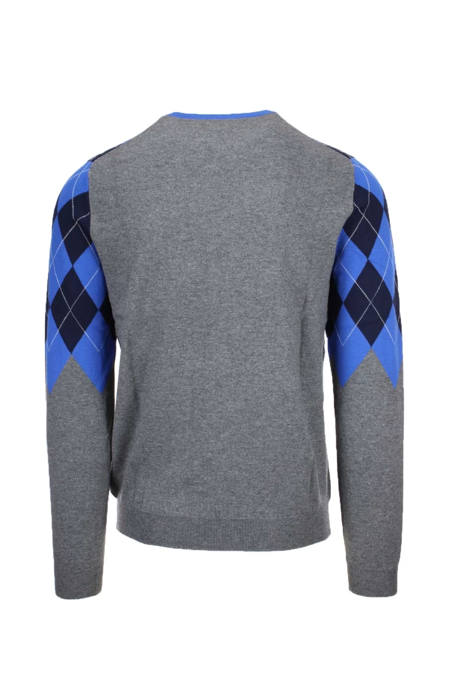 Men's Diamond Pattern Crew Neck Pullover Sweater - SUN68 Fashion Brand