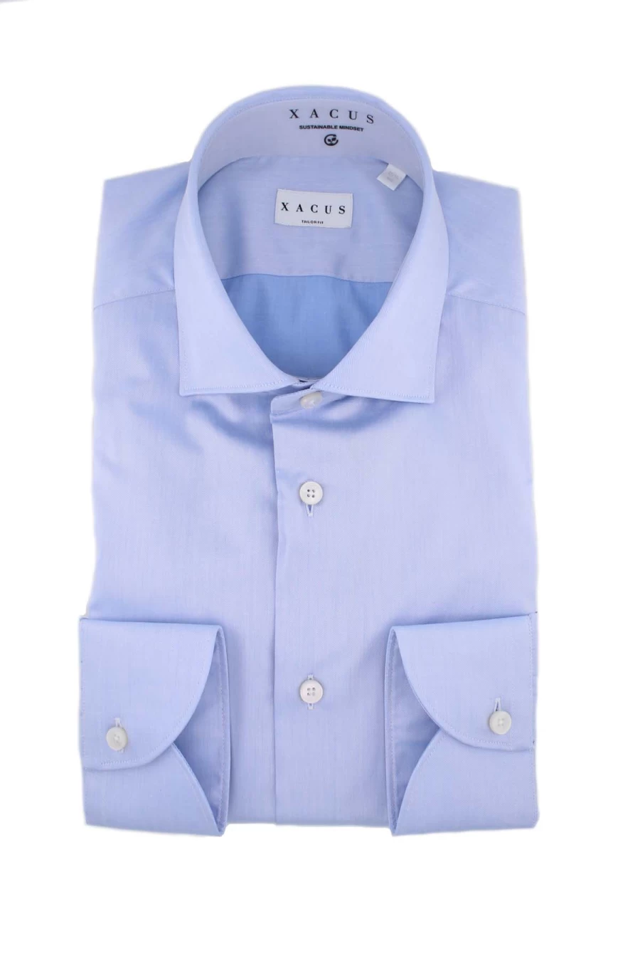 XACUS Men's Long Sleeve Cotton Shirt - Premium Quality Solid Color Formal Wear