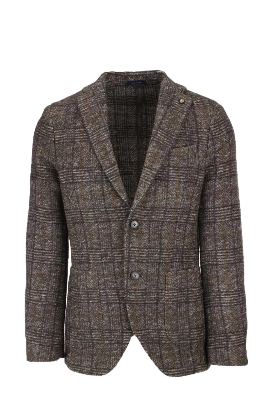 "Domenico Tagliente Men's Single-Breasted Checked Wool Jacket | Premium Wool Blazer | Prestige Moda Uomo"