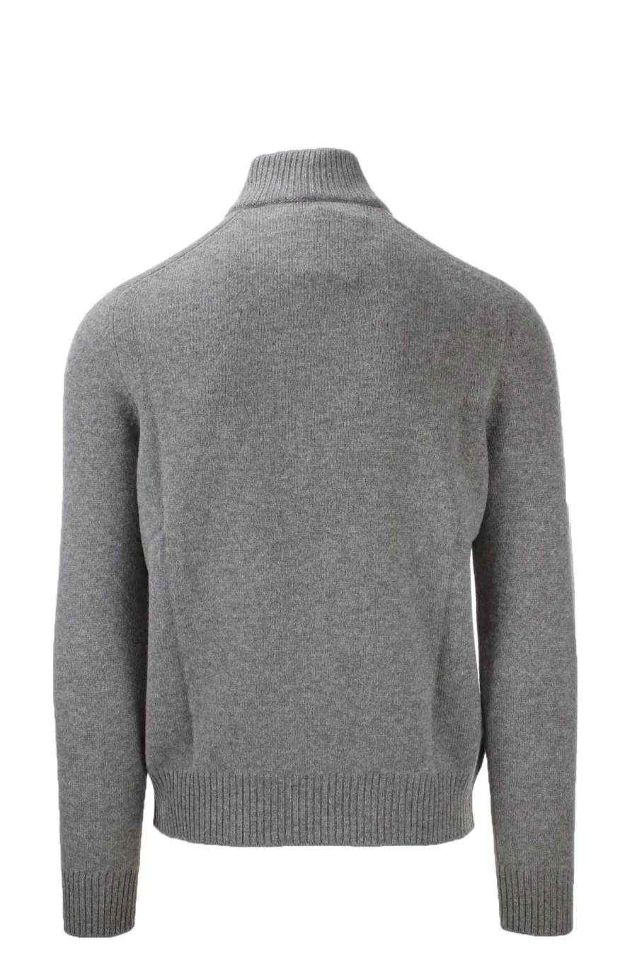 Gran Sasso Men's Wool Zip Sweater - Lupo Style - Premium Italian Knitwear