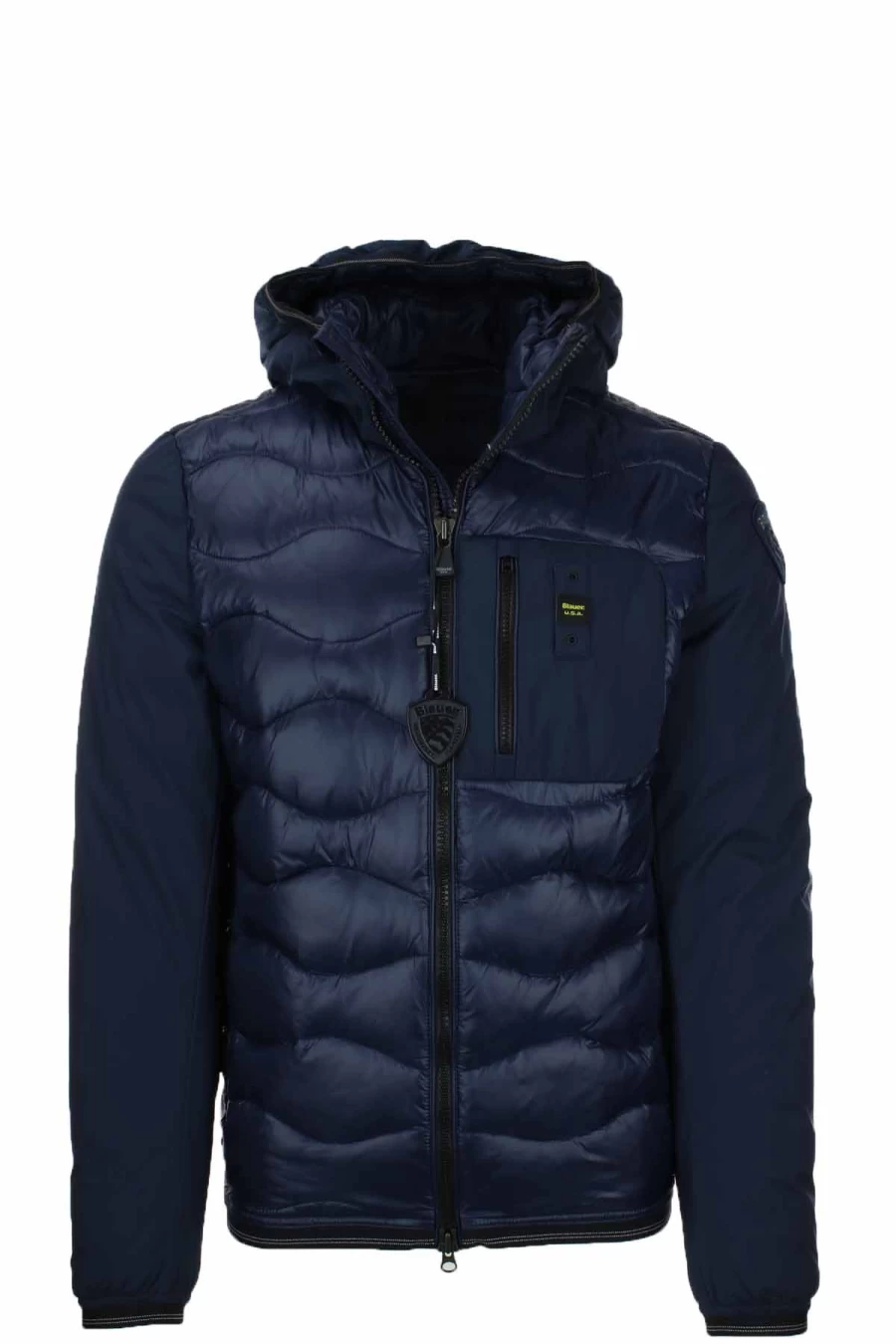BLAUER Nixon Nylon and Neoprene Down Jacket for Men - Lightweight Winter Coat