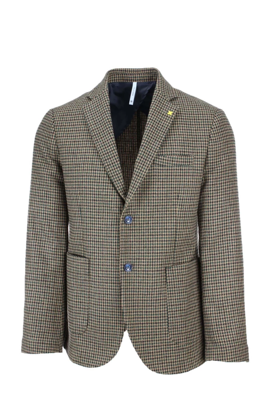 "Gilles Men's Wool Houndstooth Single-Breasted Jacket - Prestigemodauomo"