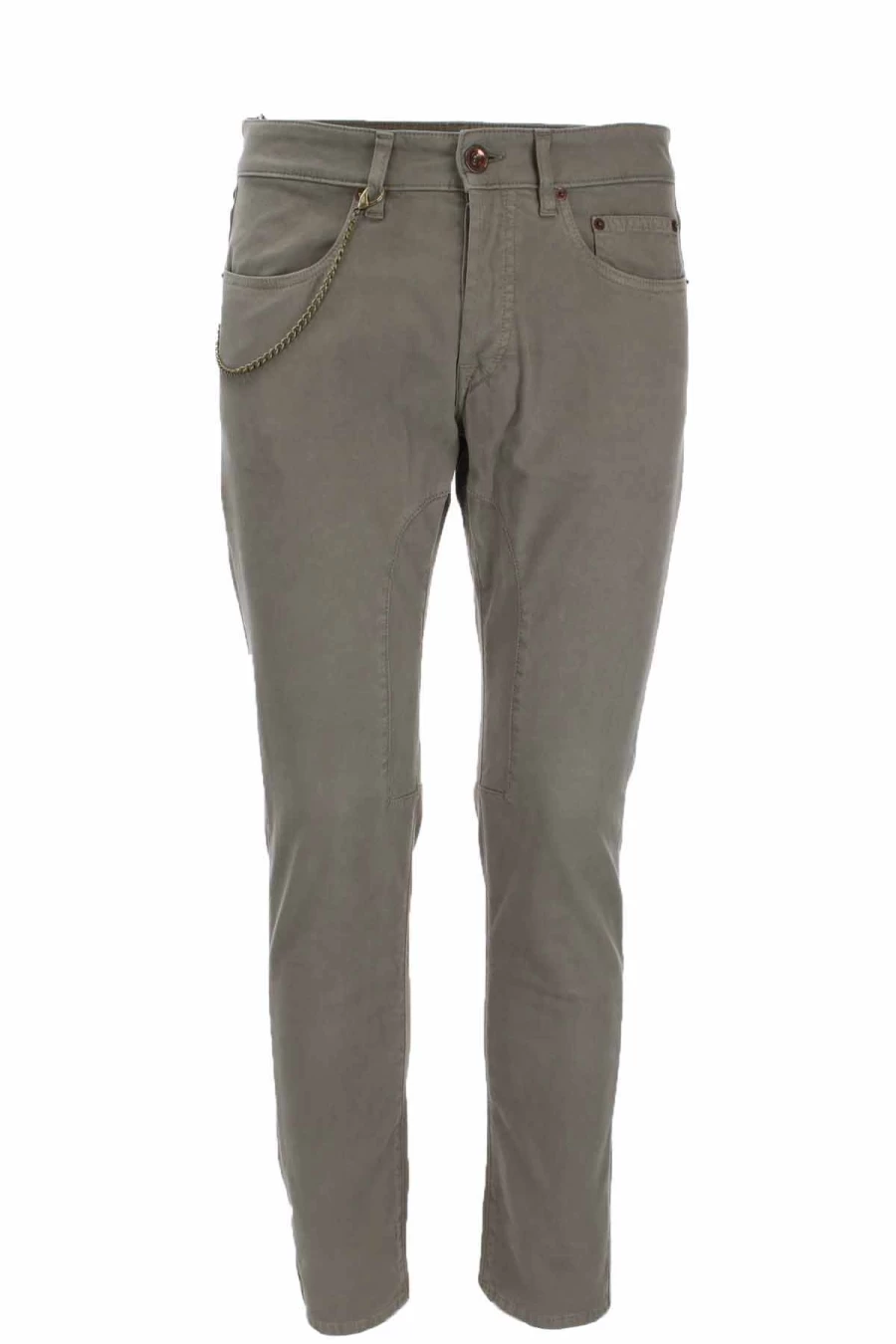 "Seville Men's 5-Pocket Cotton Trousers with Patch Detail - Siviglia Collection - Prestigemodauomo"