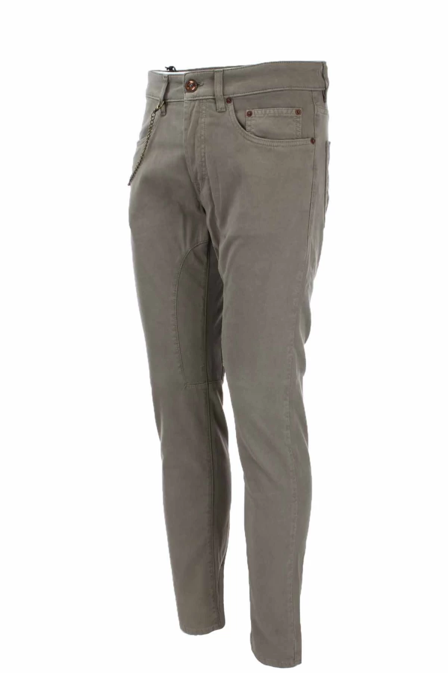 "Seville Men's 5-Pocket Cotton Trousers with Patch Detail - Siviglia Collection - Prestigemodauomo"