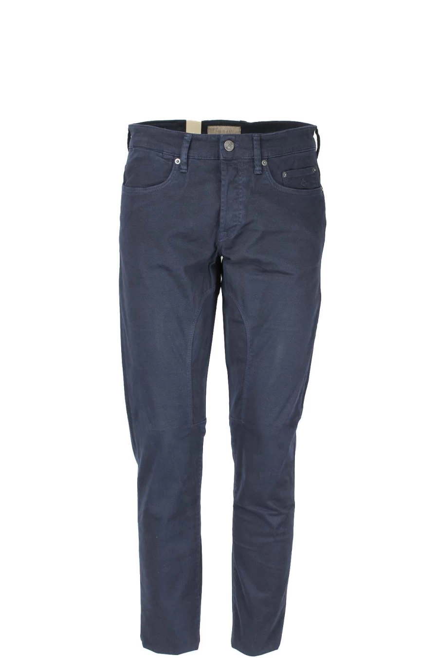 "Seville Men's Cotton 5-Pocket Pants with Patch Detail - Prestigemodauomo Collection"