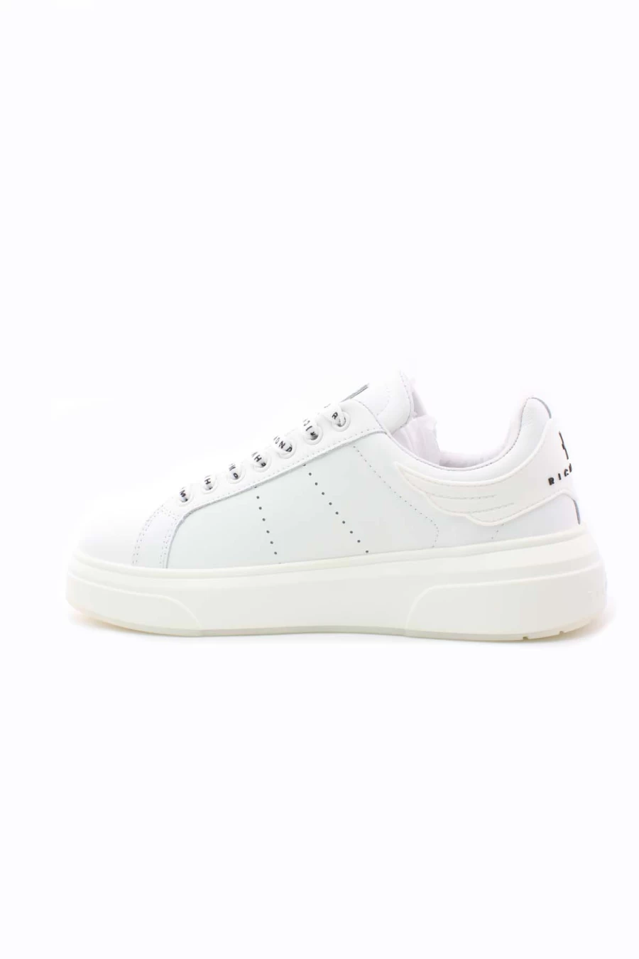 JOHN RICHMOND Men's Smooth Leather Sneakers with Contrast Logo - Luxury Designer Casual Shoes