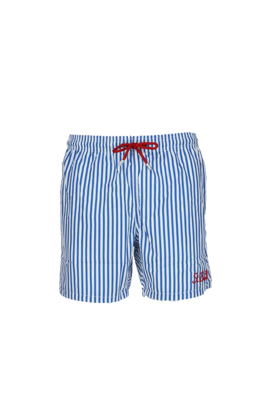 Saint Barth MC2 Men's Striped Swim Trunks - Premium Beach Shorts