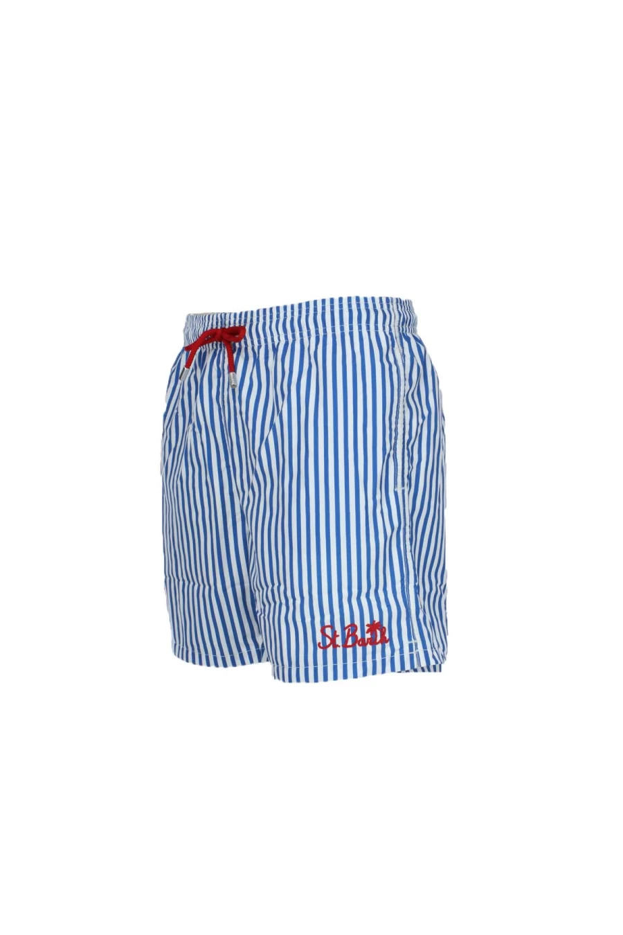Saint Barth MC2 Men's Striped Swim Trunks - Premium Beach Shorts