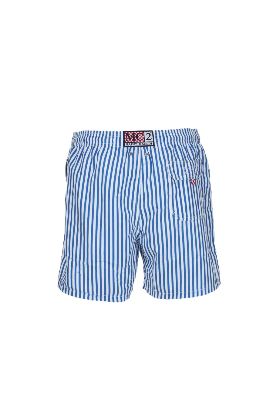 Saint Barth MC2 Men's Striped Swim Trunks - Premium Beach Shorts