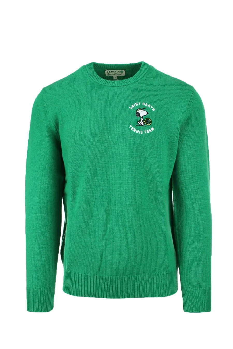 Saint Barth MC2 Wool Crewneck Sweater - Men's Tennis Team Pullover - Prestigemodauomo