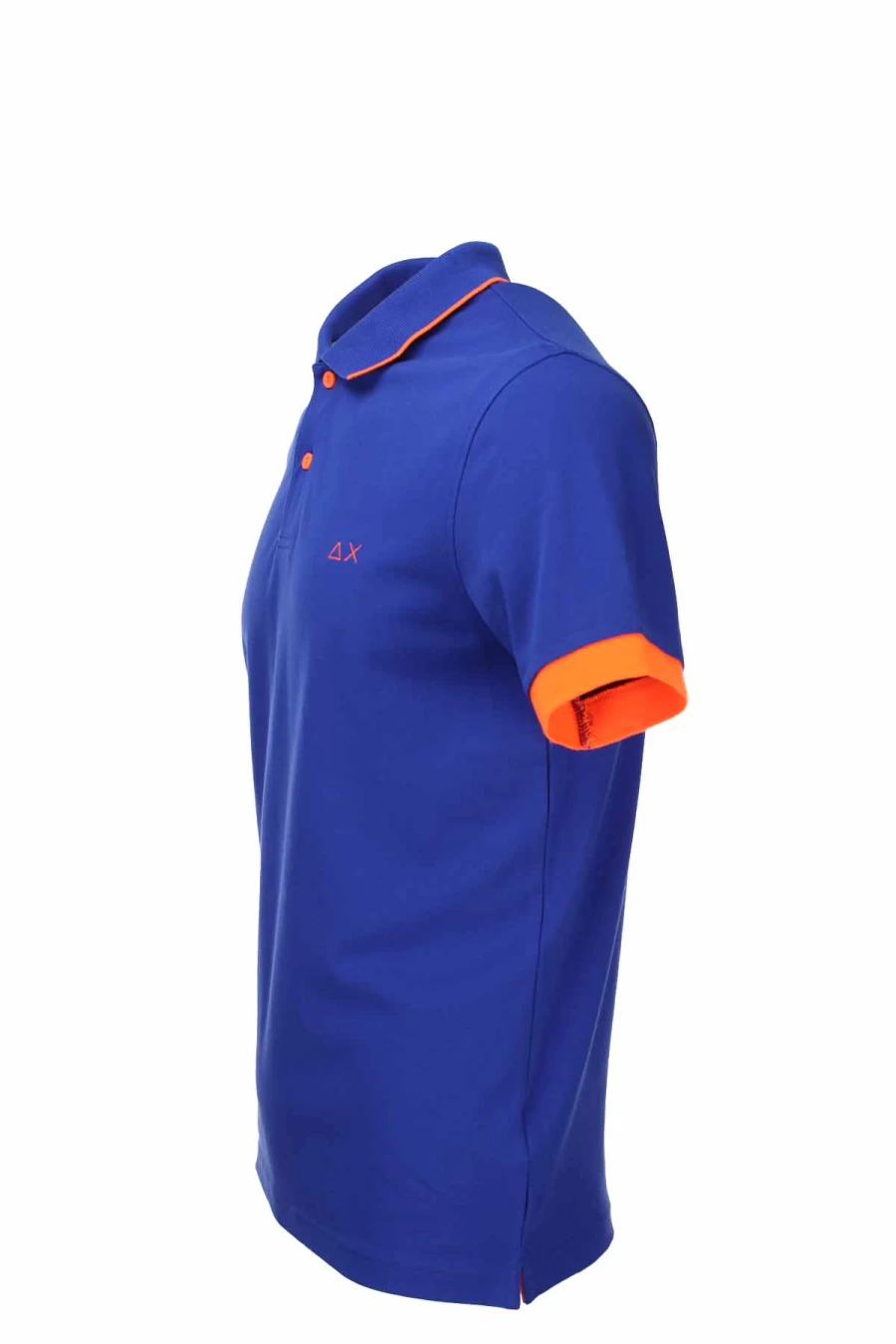 SUN68 Men's Polo Shirt with Fluorescent Trim - Short Sleeve Casual Style