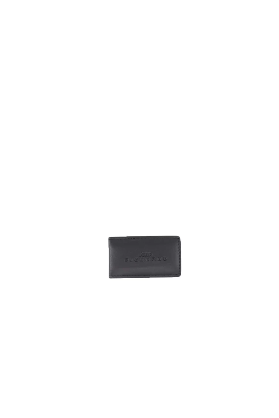 JOHN RICHMOND Genuine Leather Money Clip for Men - Premium RFID Wallet Alternative - Stylish Metal Card Holder