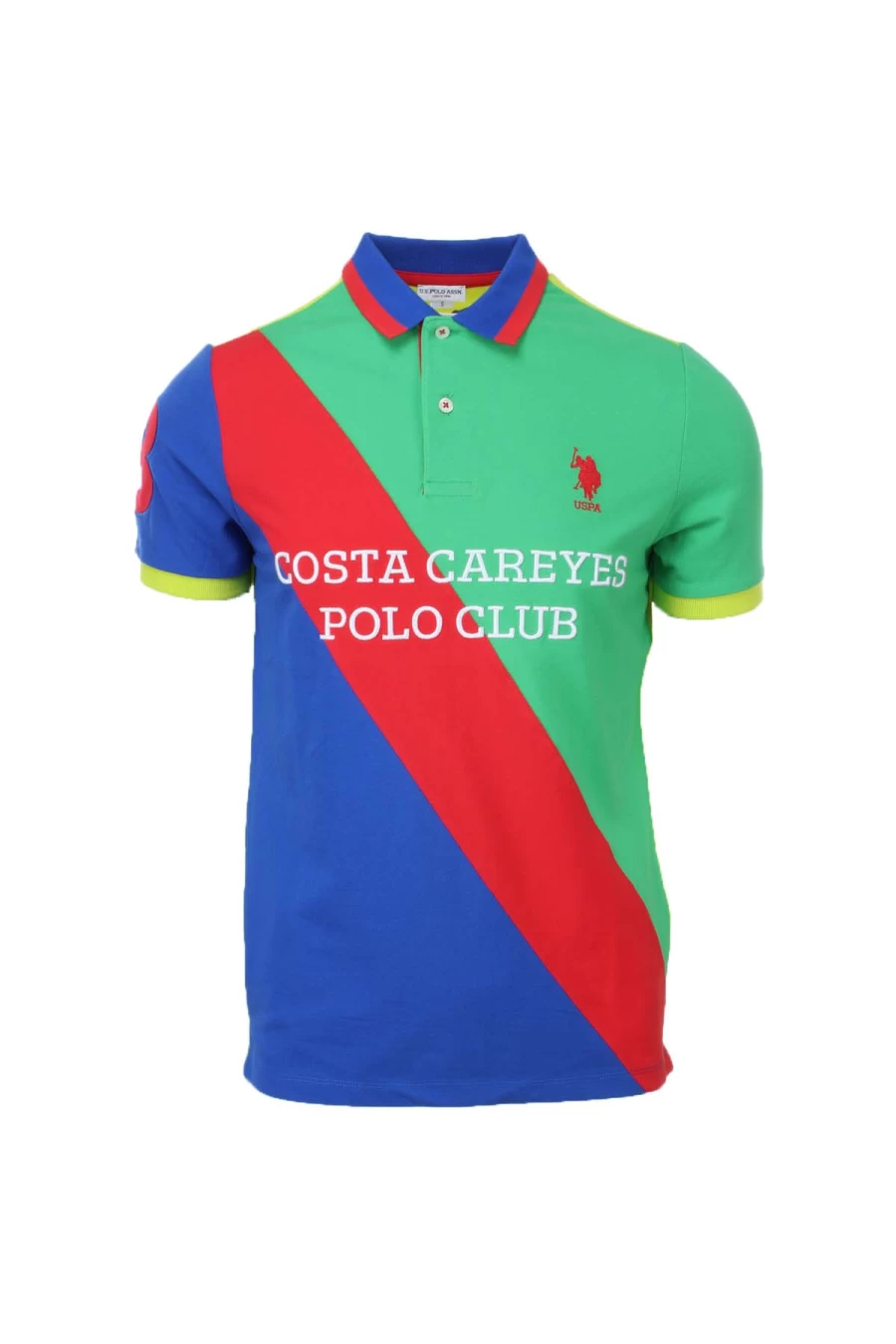 US Polo Assn Men's Multicolor Polo Shirt - Costa Careyes Club Collection - Premium Cotton Casual Wear