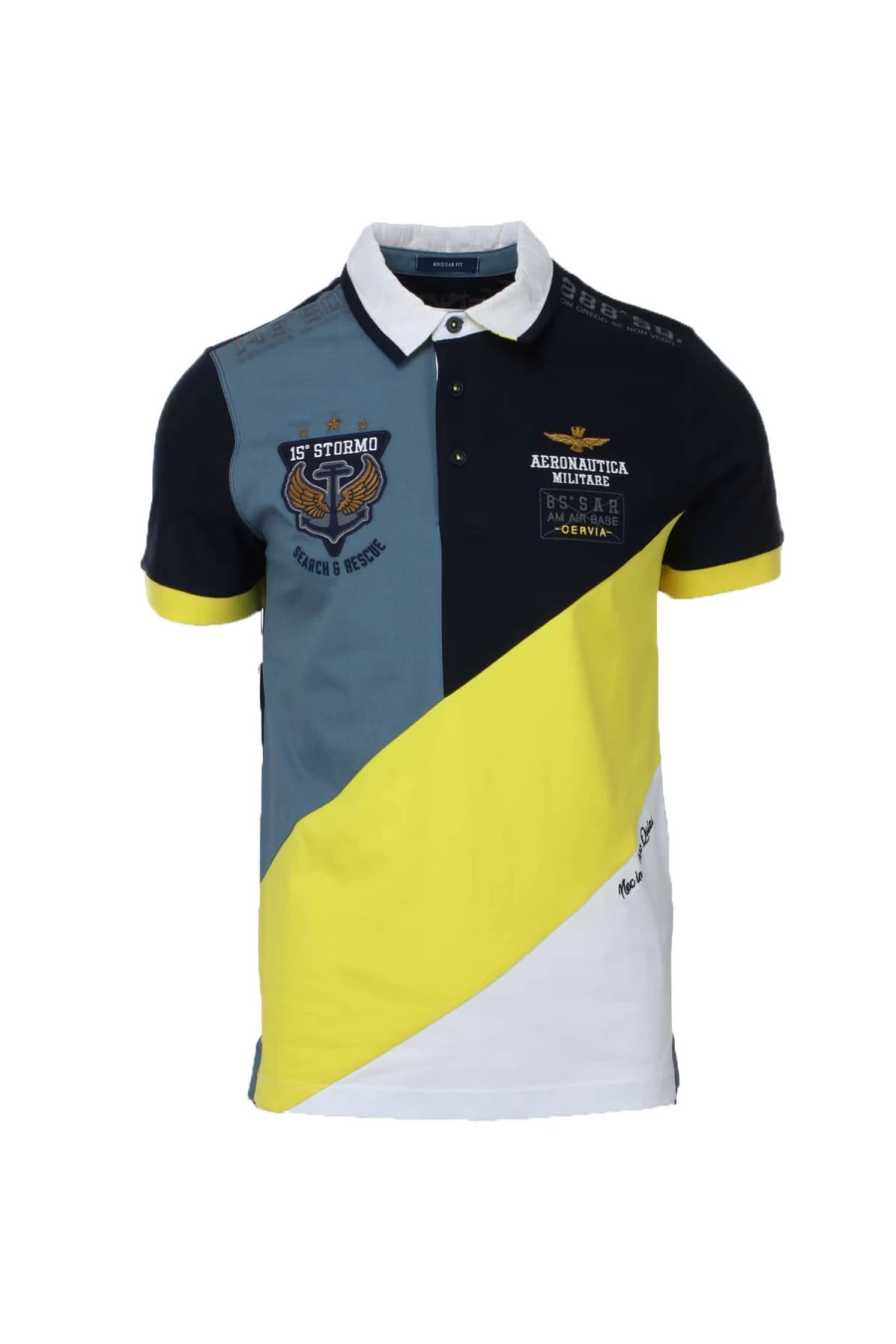 "Air Force 15° Stormo Cervia Men's Half Sleeve Polo Shirt - Prestigemodauomo Military Aviation Style"