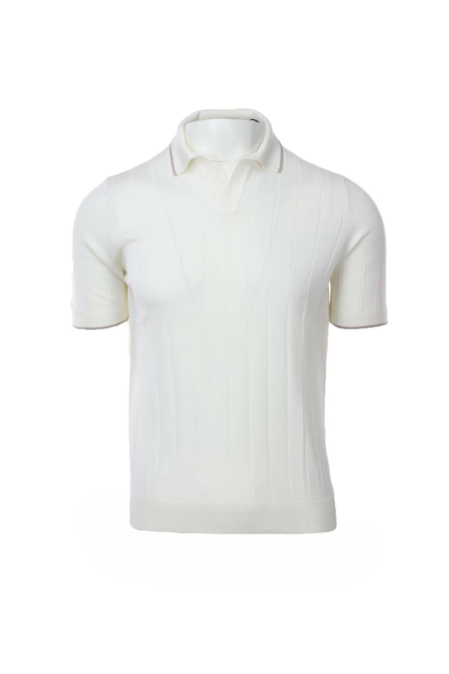 Gran Sasso Men's Silk Thread Half Sleeve Polo Shirt – Premium Luxury Knitwear