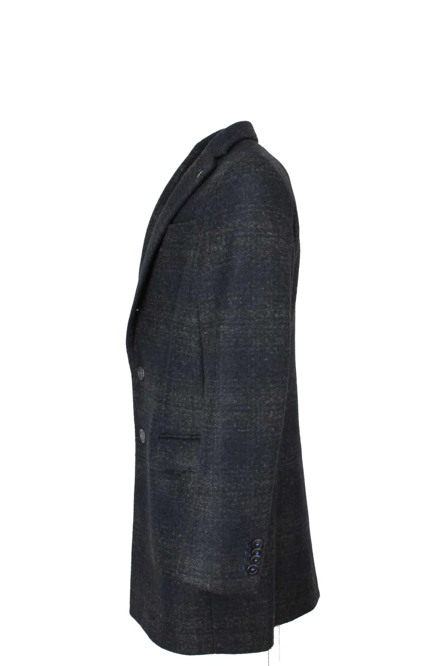 Manuel Ritz Checked Wool Coat for Men - Premium 3/4 Length Overcoat - Prestigemodauomo Collection