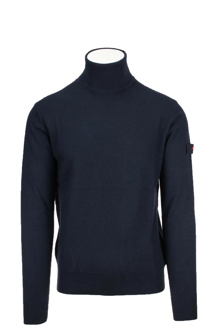 Peuterey Men's Plain Turtleneck Sweater - Premium Cotton Knitwear - Classic Slim Fit Pullover