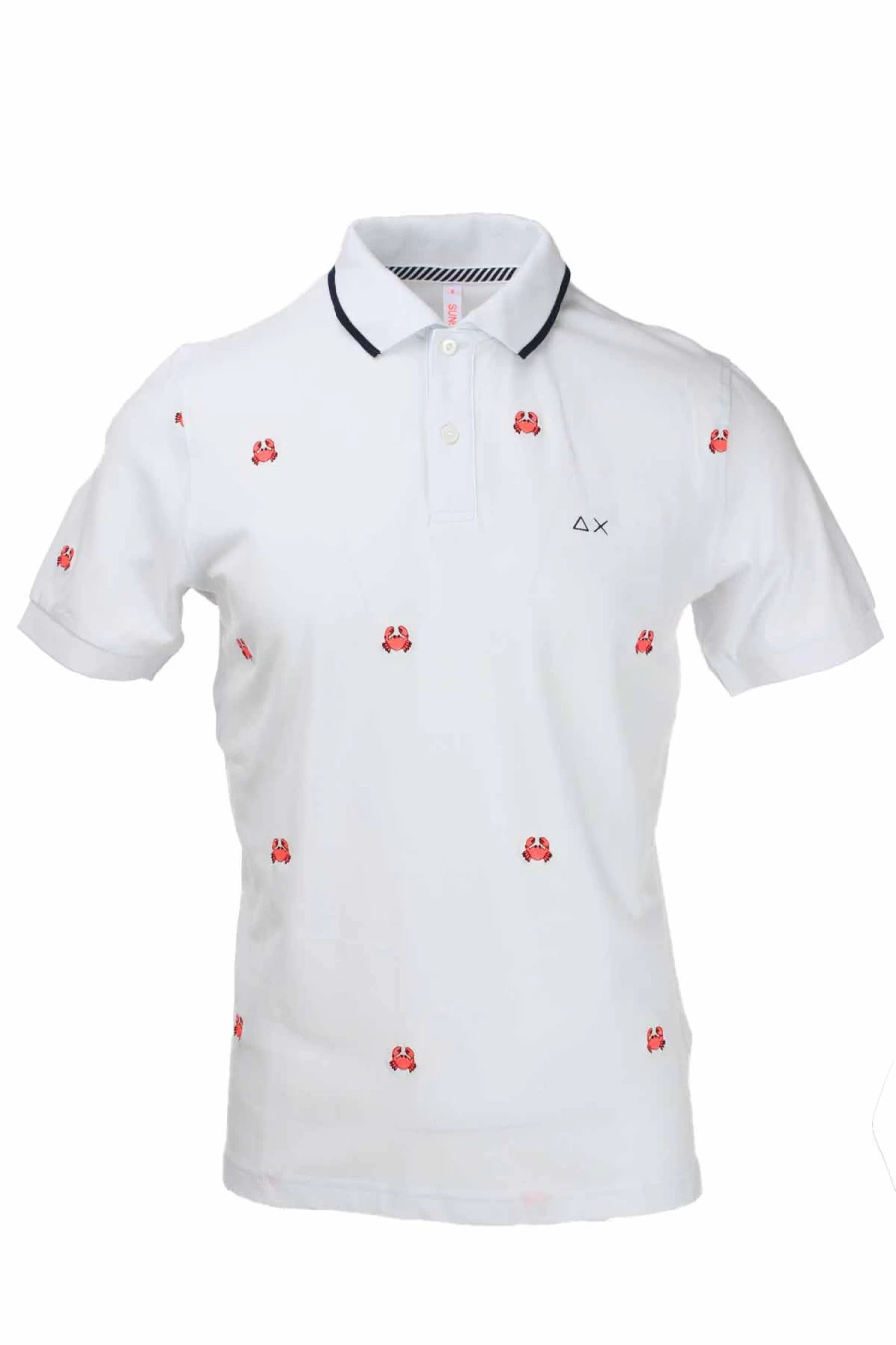 Men's Crab Embroidered Half Sleeve Polo Shirt - Casual Summer Top by SUN68