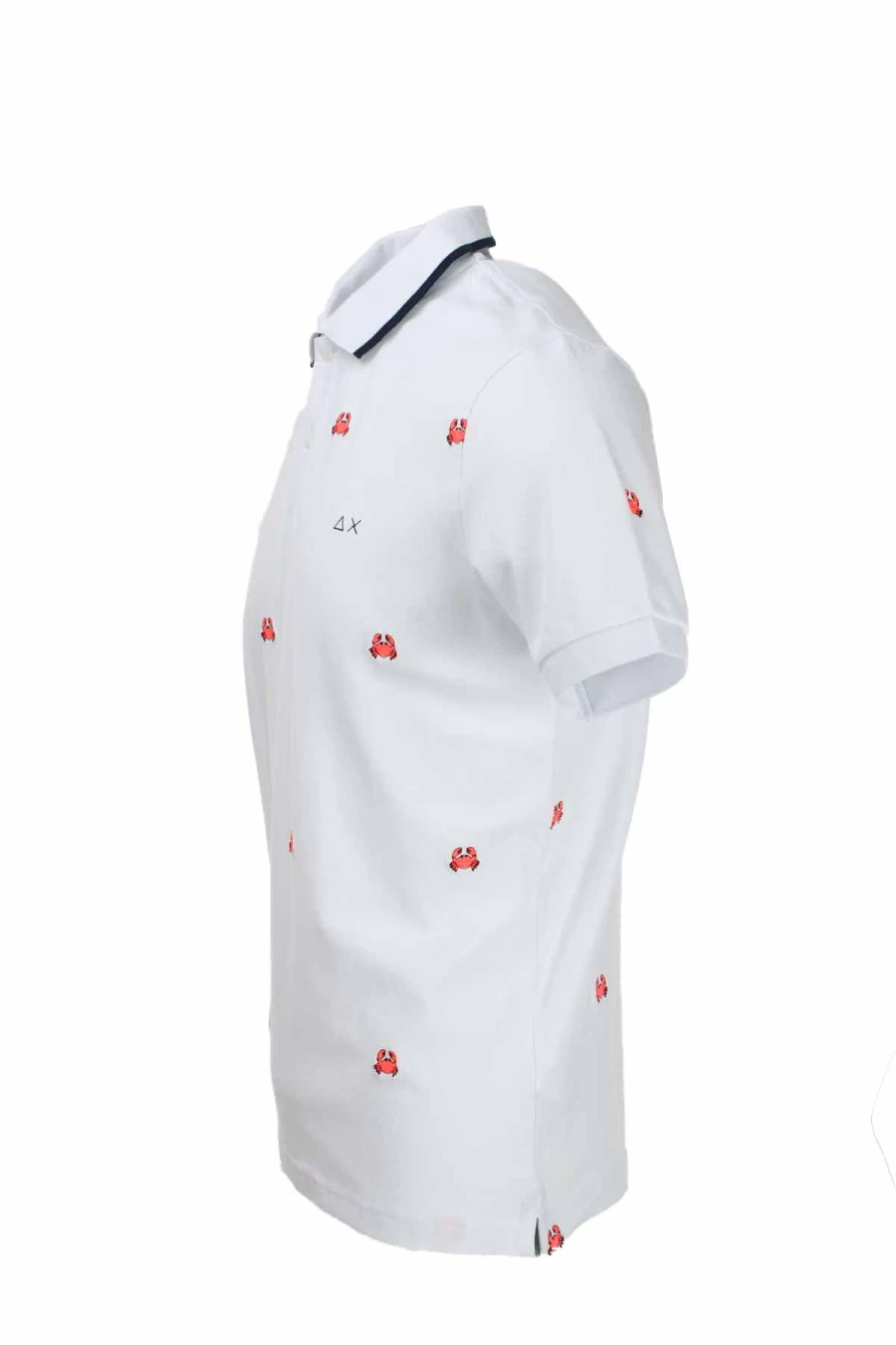 Men's Crab Embroidered Half Sleeve Polo Shirt - Casual Summer Top by SUN68