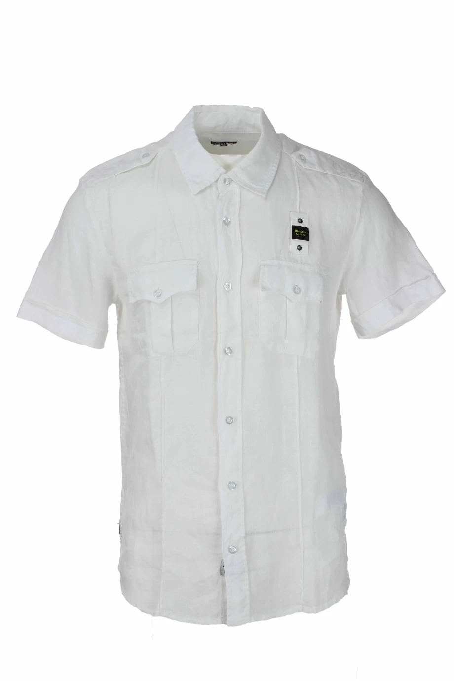 BLAUER Men's Linen Half Sleeve Shirt - Breathable Summer Top - Prestigemodauomo Collection