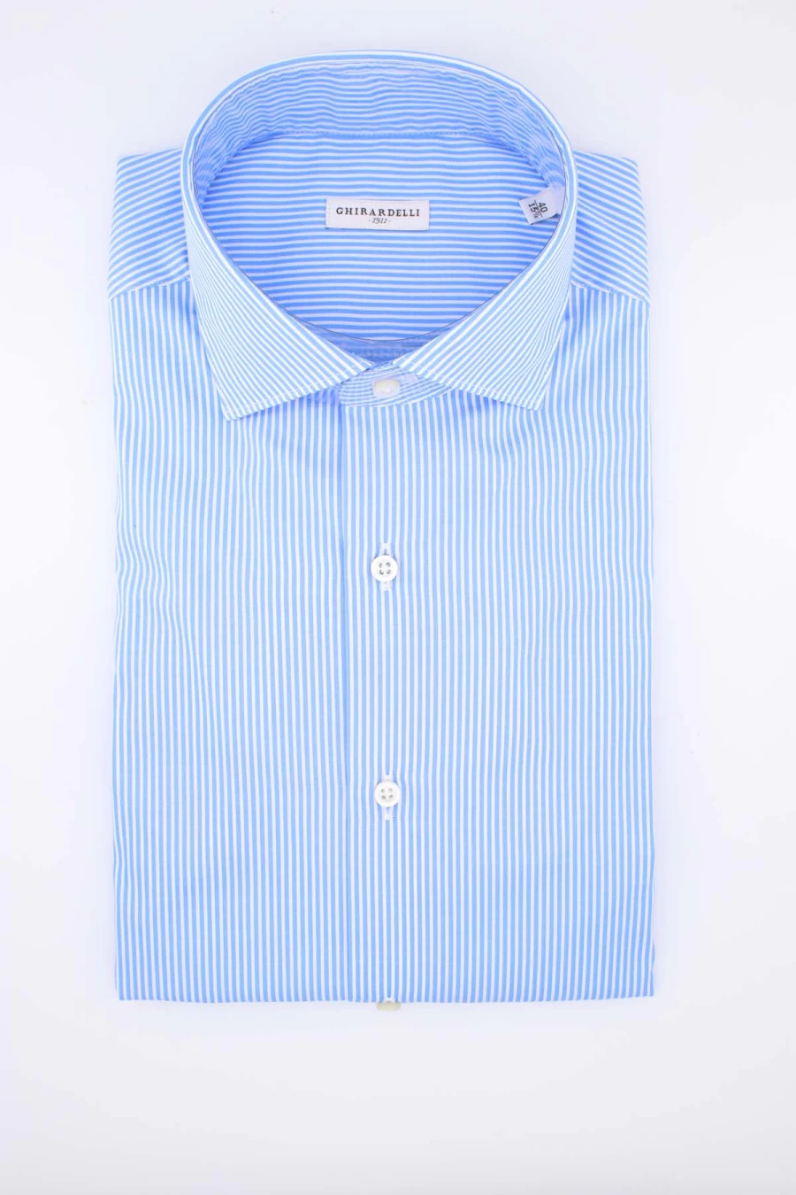 GHIRARDELLI Men's Long Sleeve Striped Cotton Shirt - Classic Casual Wear - Premium Quality