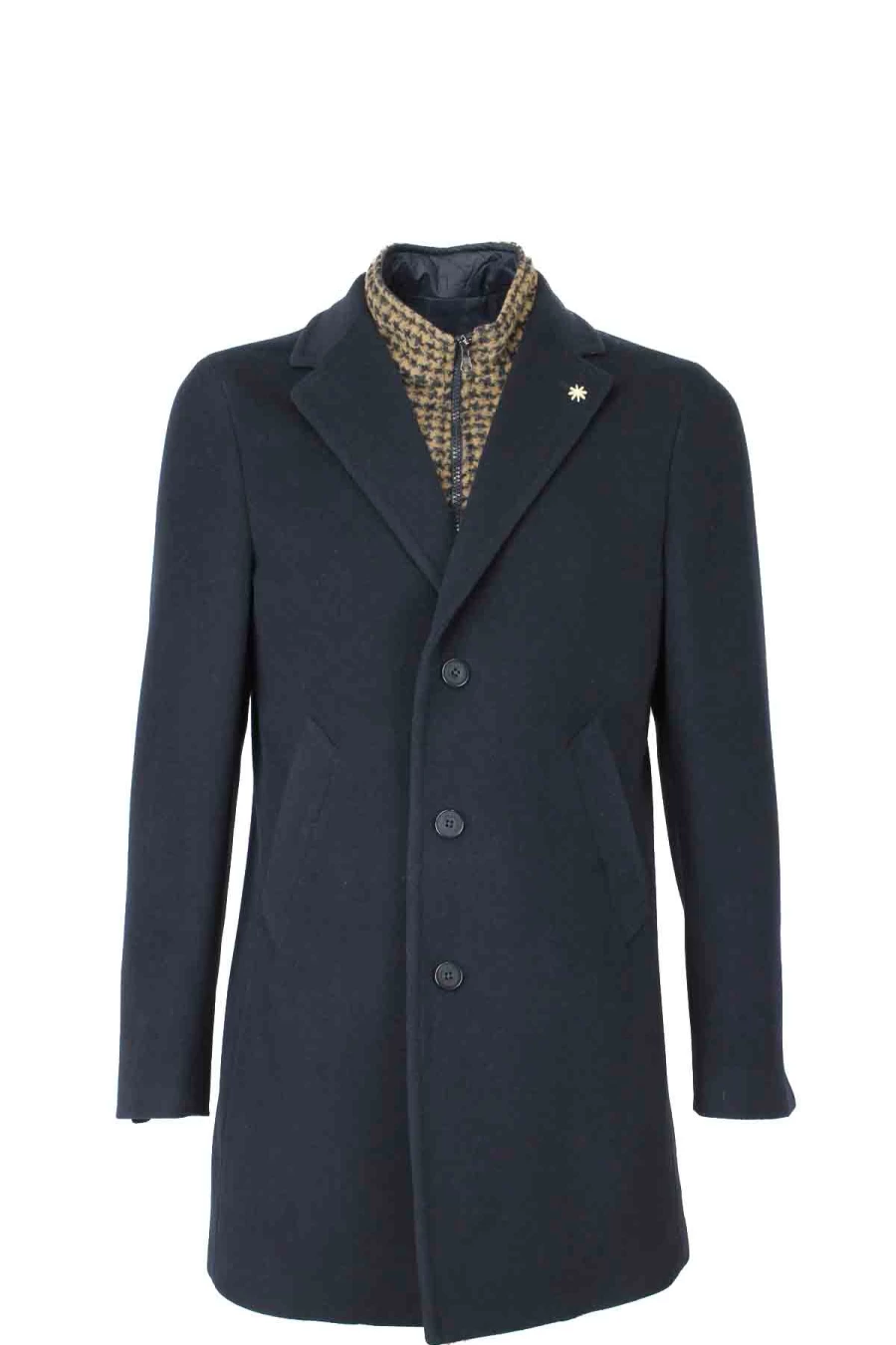 Manuel Ritz Wool Blend Coat with Detachable Chest – Premium Men's Overcoat by Prestigemodauomo