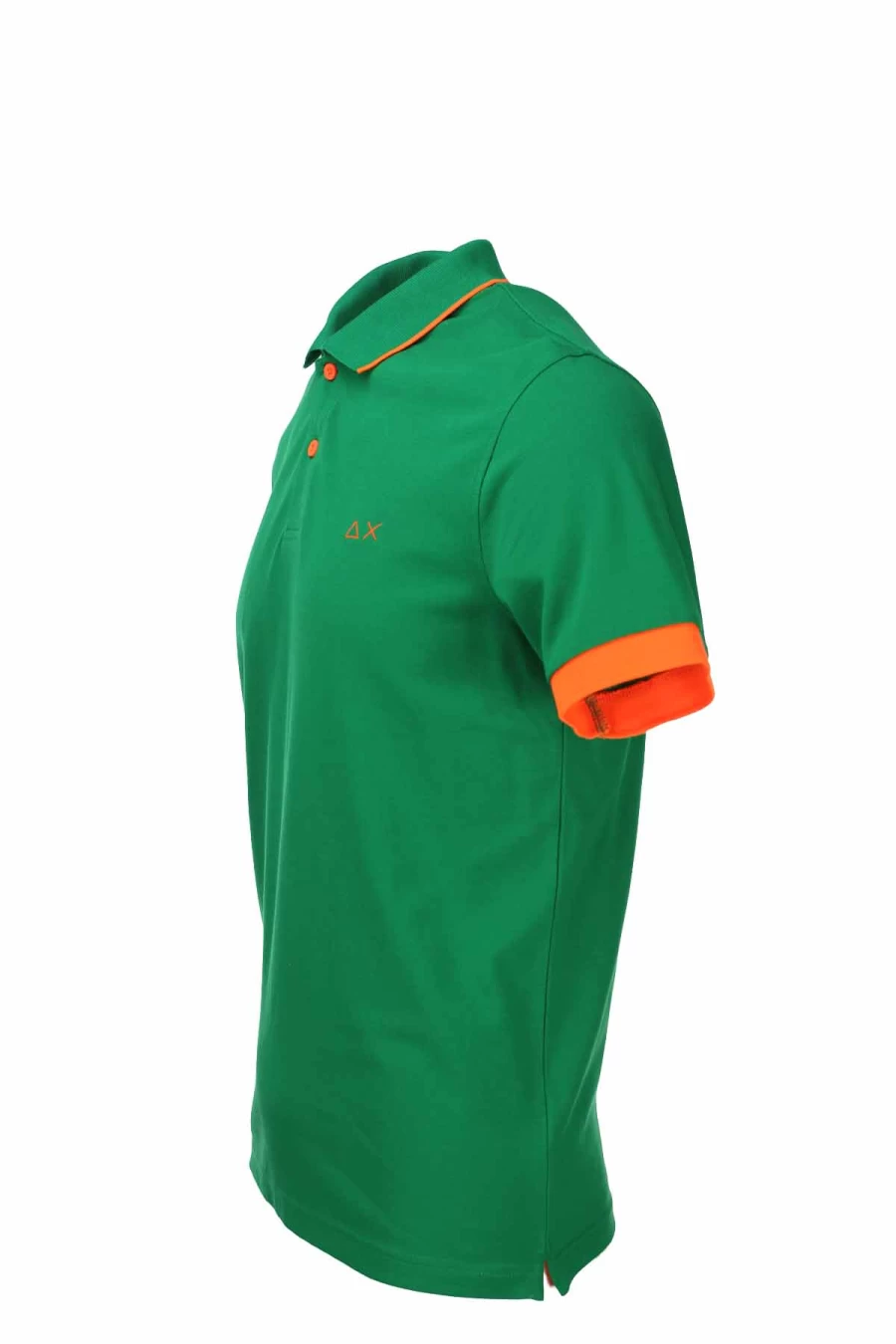 SUN68 Men's Polo Shirt with Fluorescent Trim - Short Sleeve Casual Top - Prestige Moda Uomo Collection