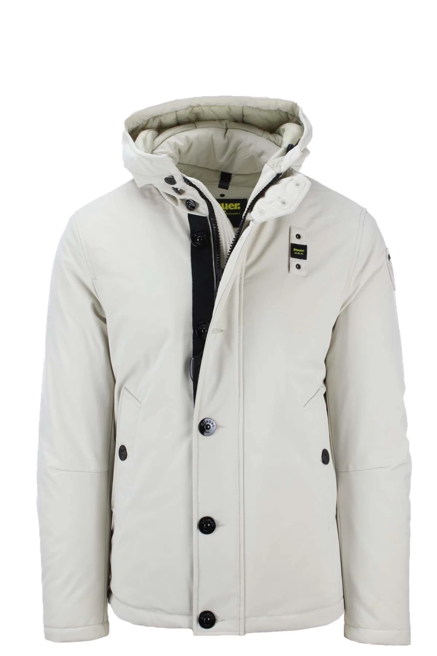 BLAUER Andrew Neoprene Hooded Jacket for Men - Water-Resistant Windbreaker for Outdoor Activities