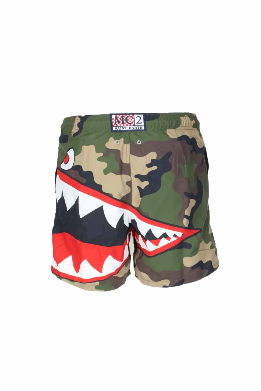 Saint Barth MC2 Men's Swim Trunks - Armyshark Boxer Style - Premium Swimwear for Men