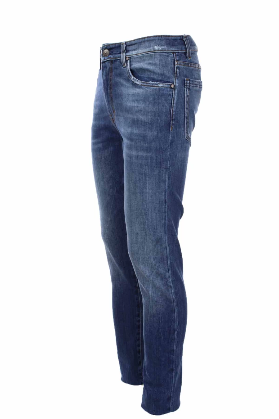 Teleriazed Used 5 Pocket Denim Jeans for Men - Prestigemodauomo Vintage Style