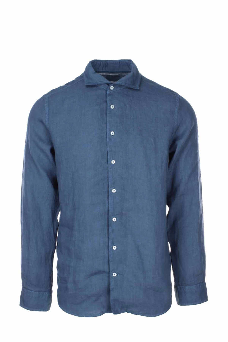 Gran Sasso Men's Long Sleeve Washed Linen Shirt - Premium Italian Linen Casual Wear