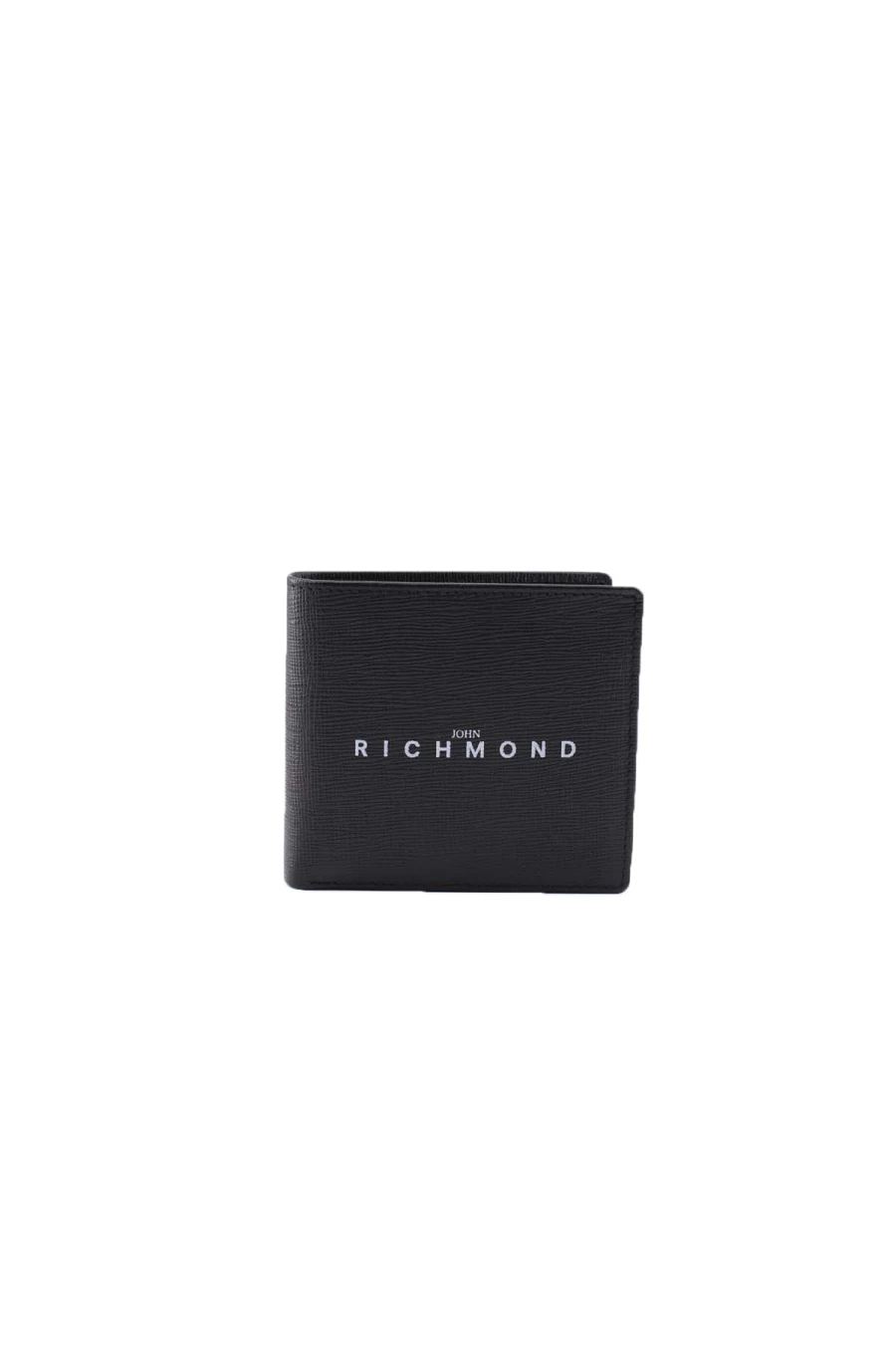 JOHN RICHMOND Saffiano Leather Wallet with Coin Pocket - Luxury Men's Bifold Wallet - Premium Designer Wallet