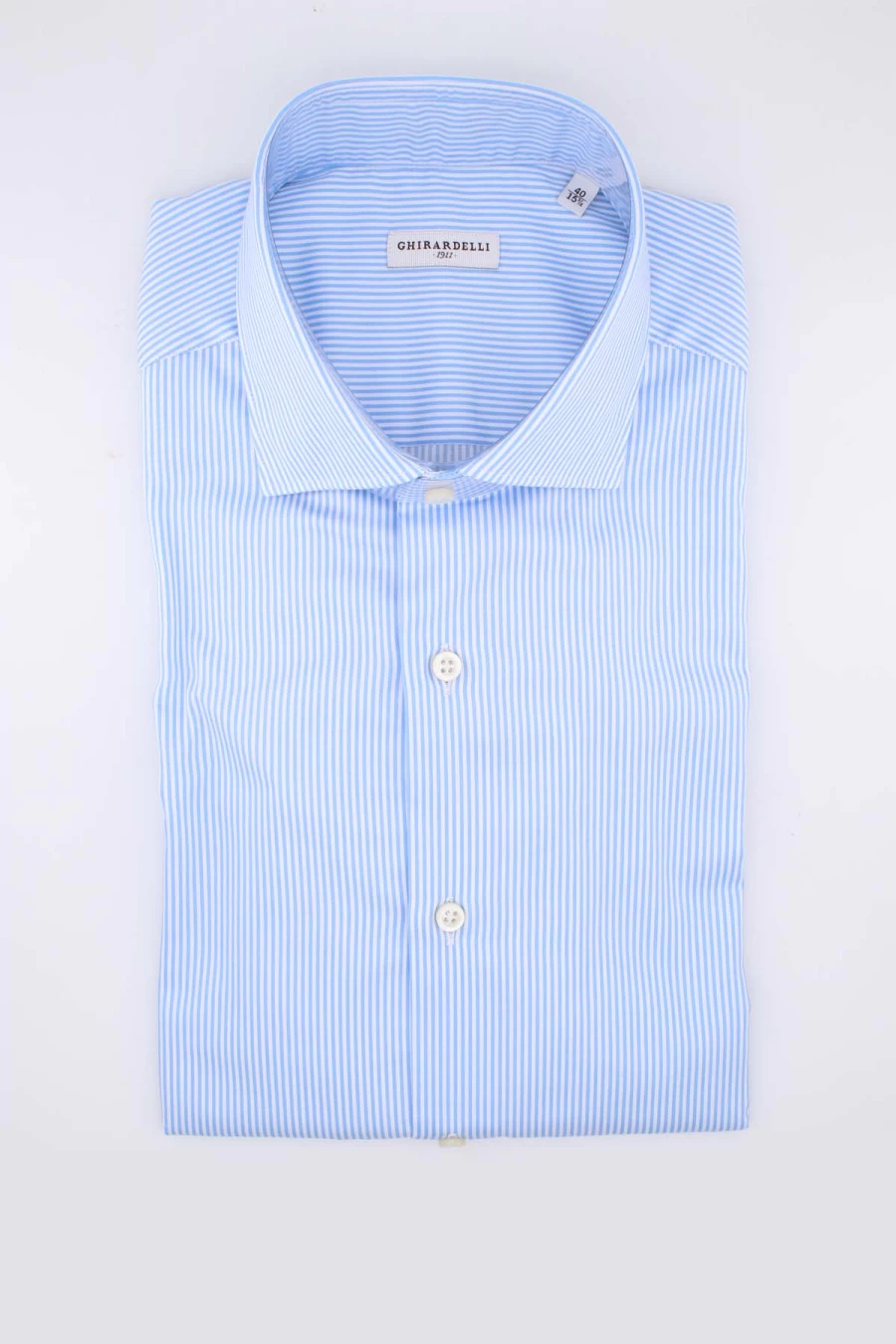 GHIRARDELLI Men's Long Sleeve Striped Cotton Dress Shirt - Premium Formal Wear