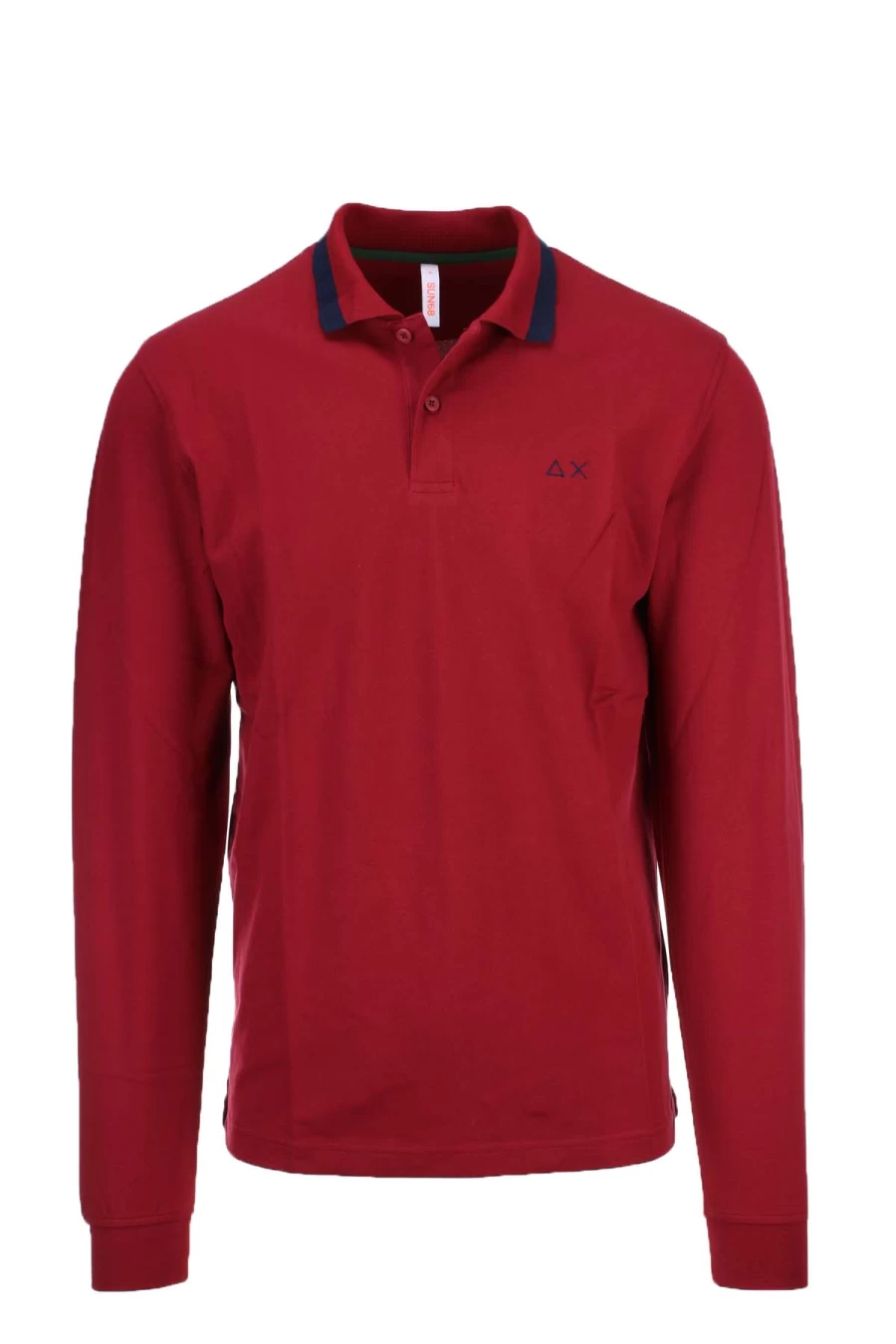 Men's Long Sleeve Polo Shirt with Contrast Trim - SUN68 Premium Casual Wear