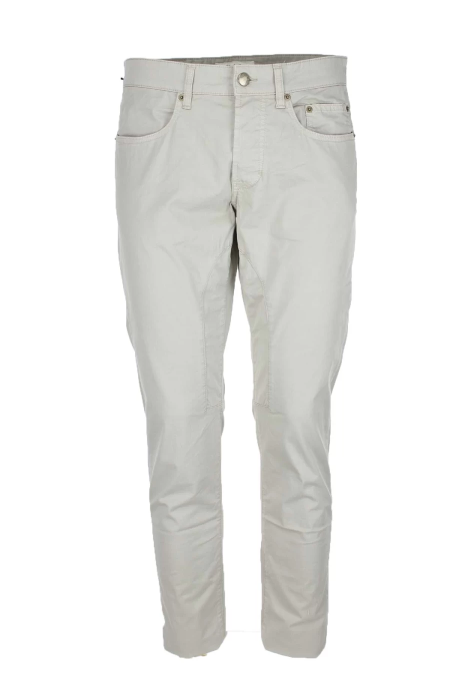 Seville Men's 5-Pocket Cotton Satin Trousers - Siviglia Collection by Prestigemodauomo