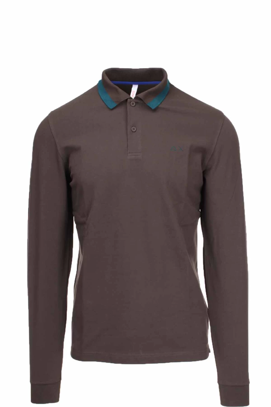 Men's Long Sleeve Polo Shirt with Patches - SUN68 - Prestigemodauomo - Classic Piqué Cotton Design