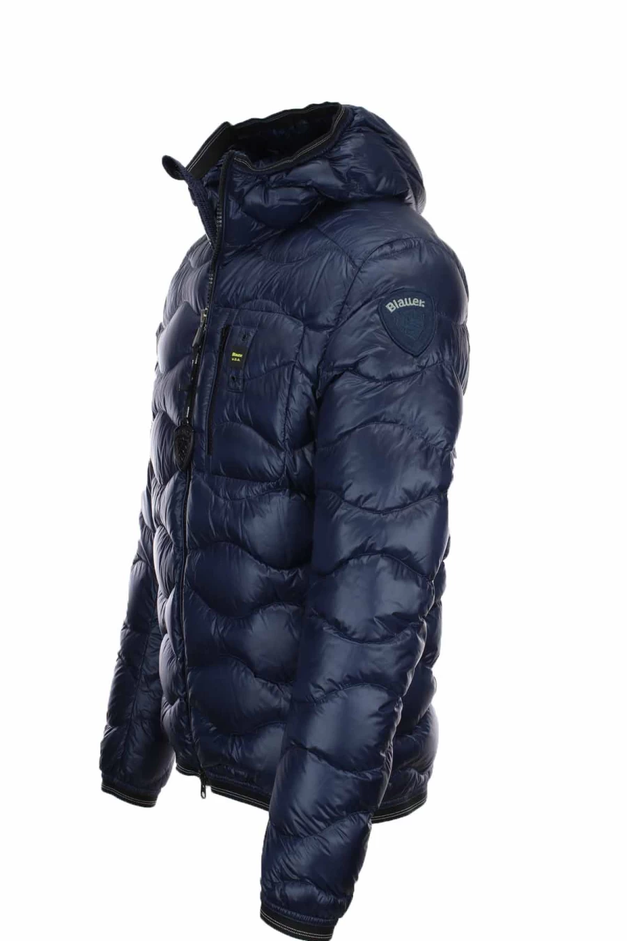 BLAUER Terence Lightweight Down Jacket for Men - Warm Winter Wave Design Coat