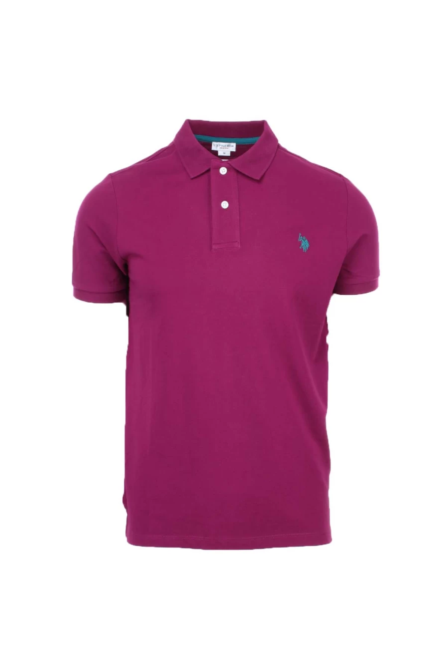 US Polo Assn Men's Solid Color Half-Sleeve Polo Shirt with Embroidered Logo - Casual Cotton Knit Top