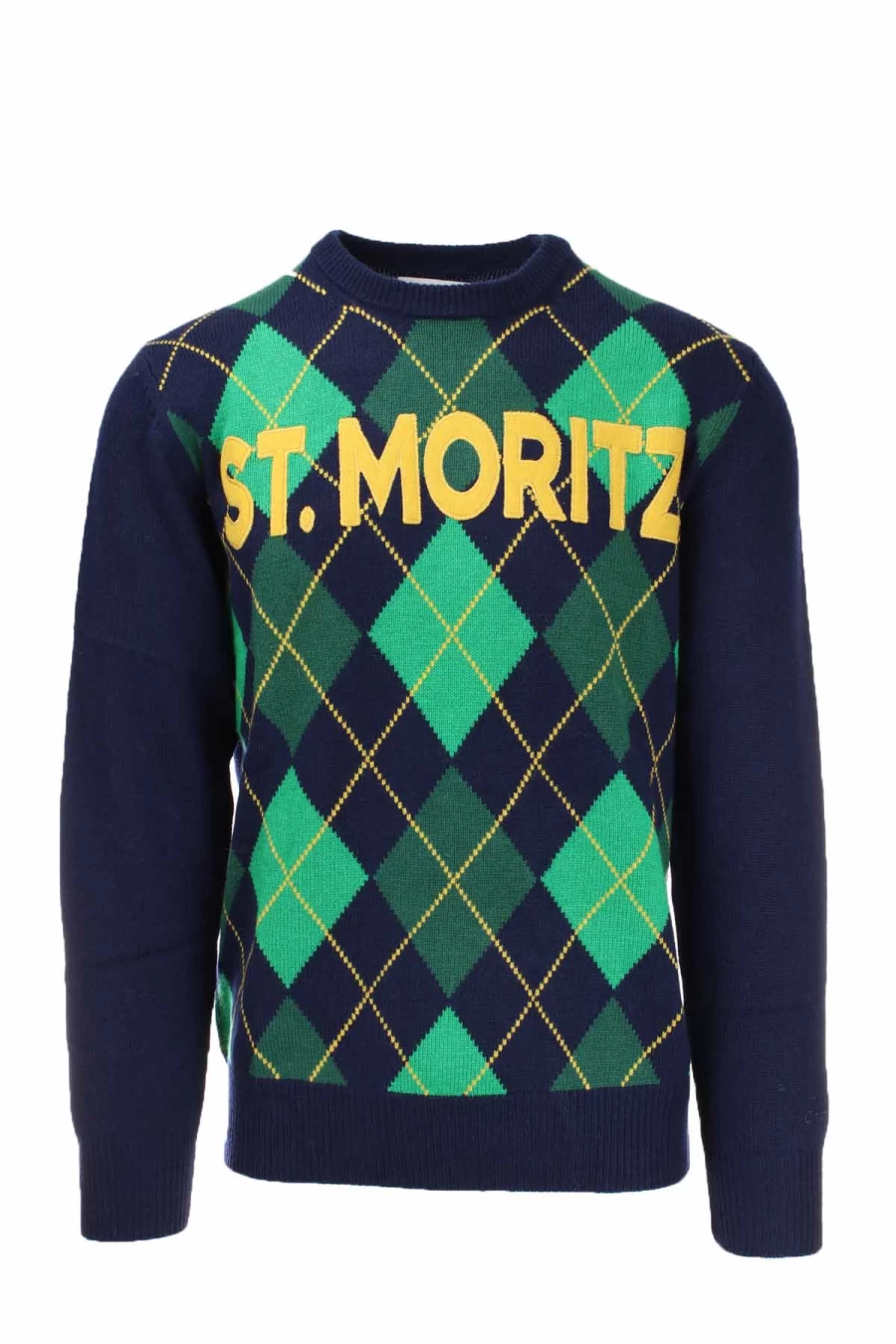 Saint Barth MC2 Men's Diamond Pattern Knit Sweater - St. Moritz Collection
