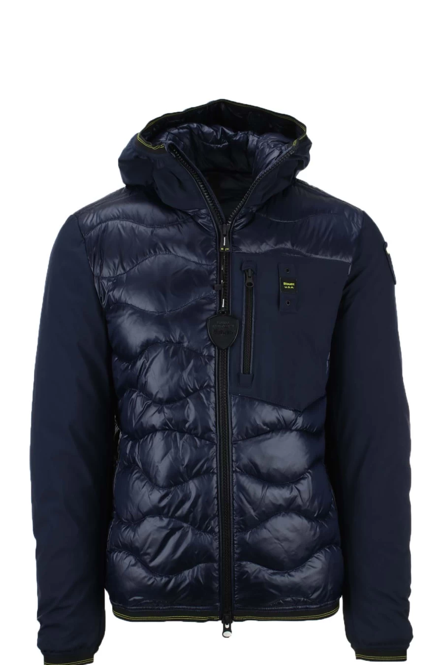 BLAUER Men's Nylon and Neoprene Piumino Jacket - Prestigemodauomo Collection