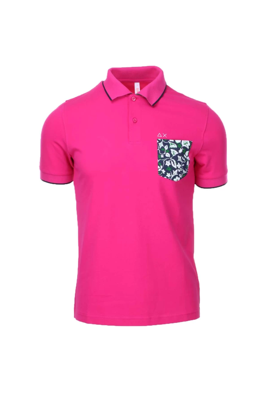 SUN68 Men's Half Sleeve Polo Shirt with Pocket - Casual Summer Cotton Knit Top - Prestigemodauomo Collection
