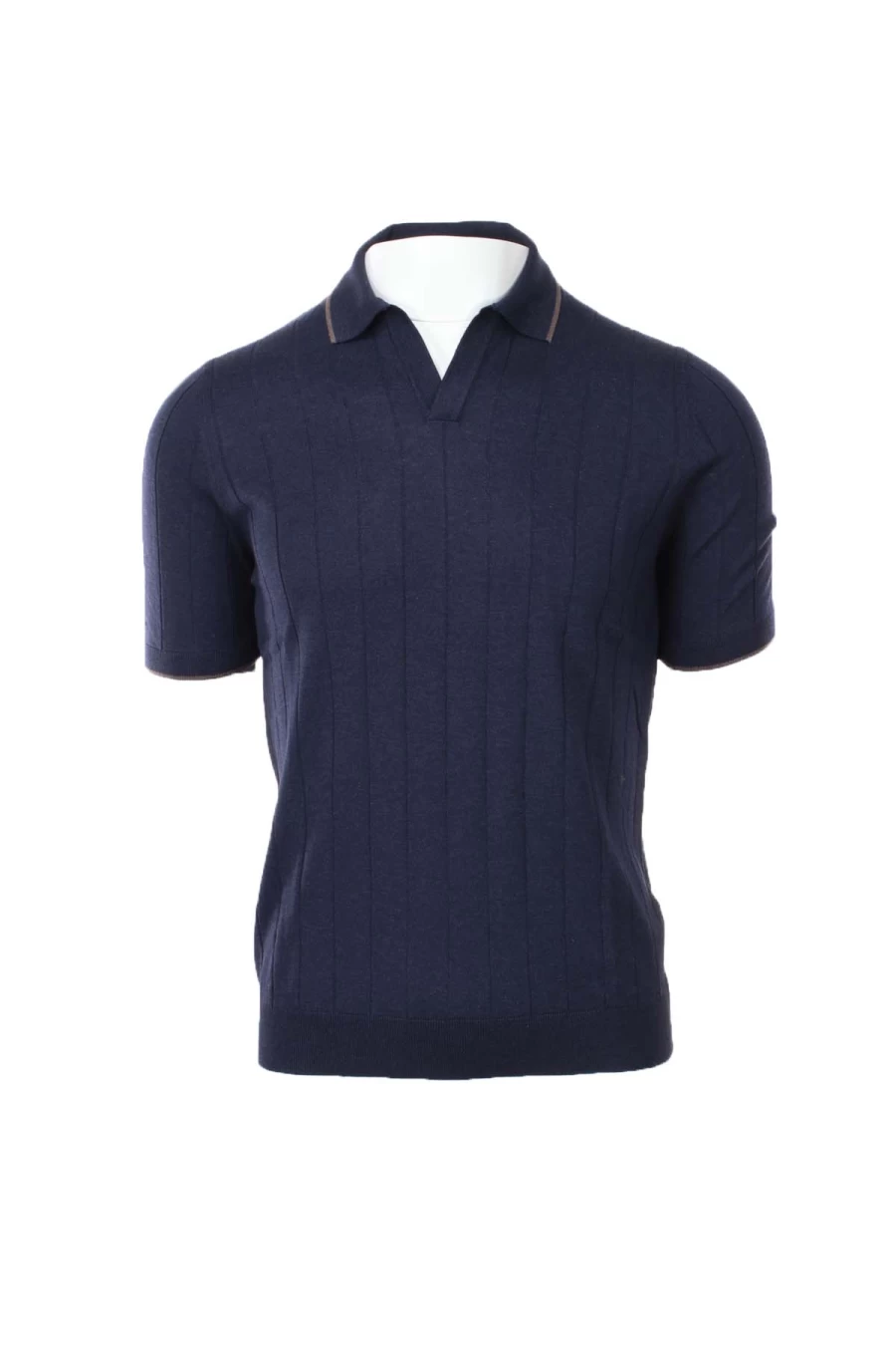 Gran Sasso Men's Silk Thread Half Sleeve Polo Shirt – Premium Luxury Knitwear