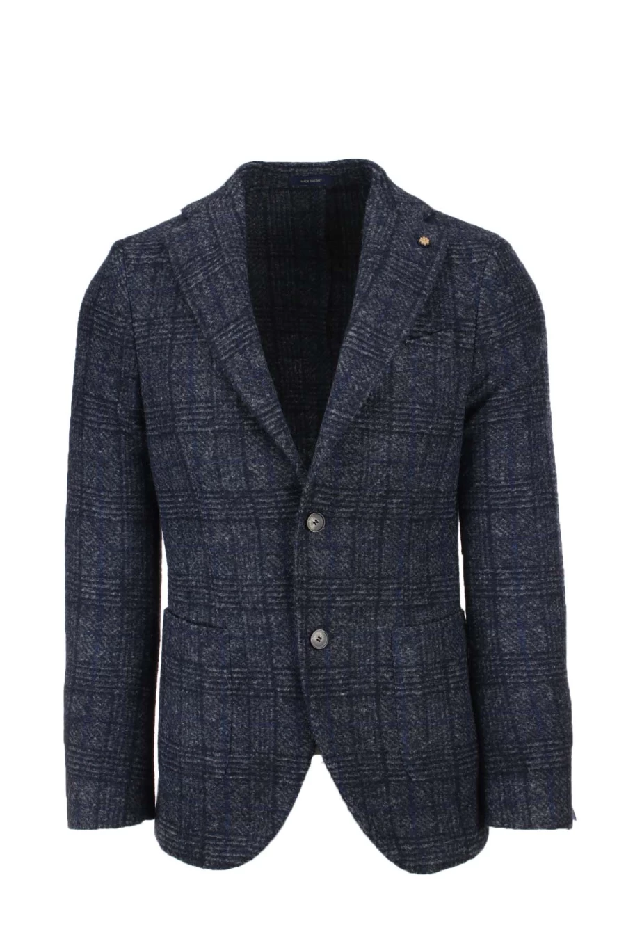 "Domenico Tagliente Men's Single-Breasted Checked Wool Jacket | Premium Wool Blazer | Prestige Moda Uomo"