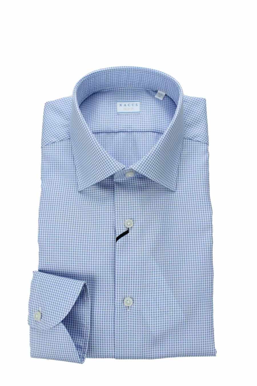 "XACUS Slim Fit Men's Dress Shirt - Micro-Patterned Formal Shirt - Prestigemodauomo Collection"