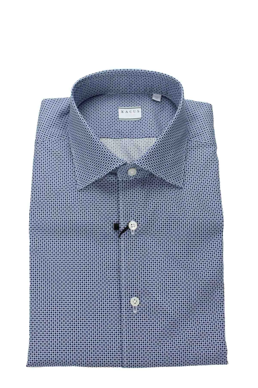 XACUS Men's Stylish Patterned Cotton Sports Shirt - Breathable Casual Athletic Top