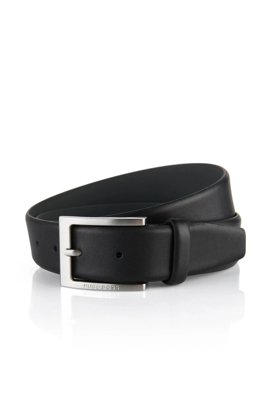 HUGO BOSS Classic Genuine Leather Belt with Tooled Design - Prestige Moda Uomo Collection