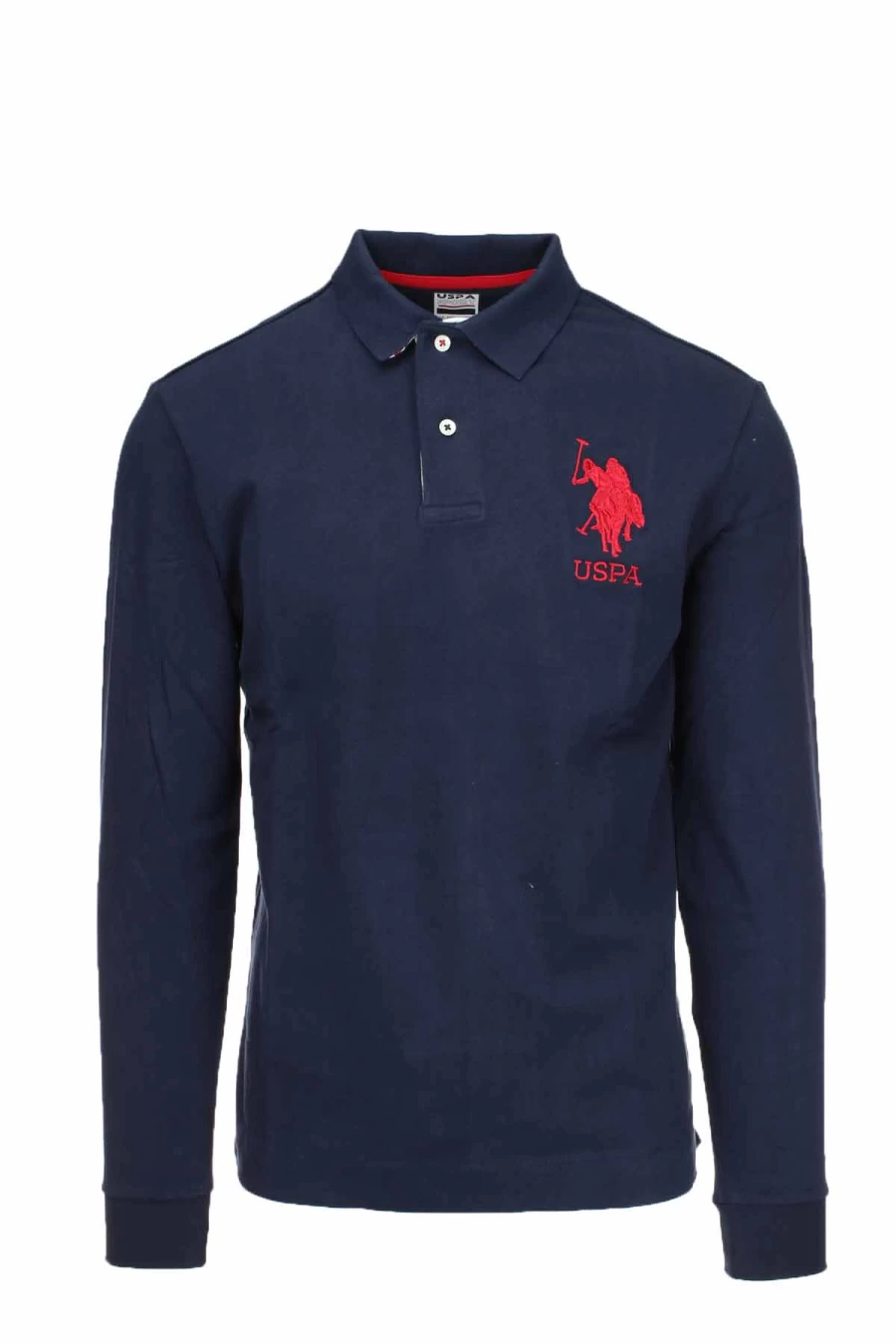 US Polo Assn Men's Long Sleeve Polo Shirt - Classic Jersey Knit with Embroidered Logo - Casual Comfort Fit