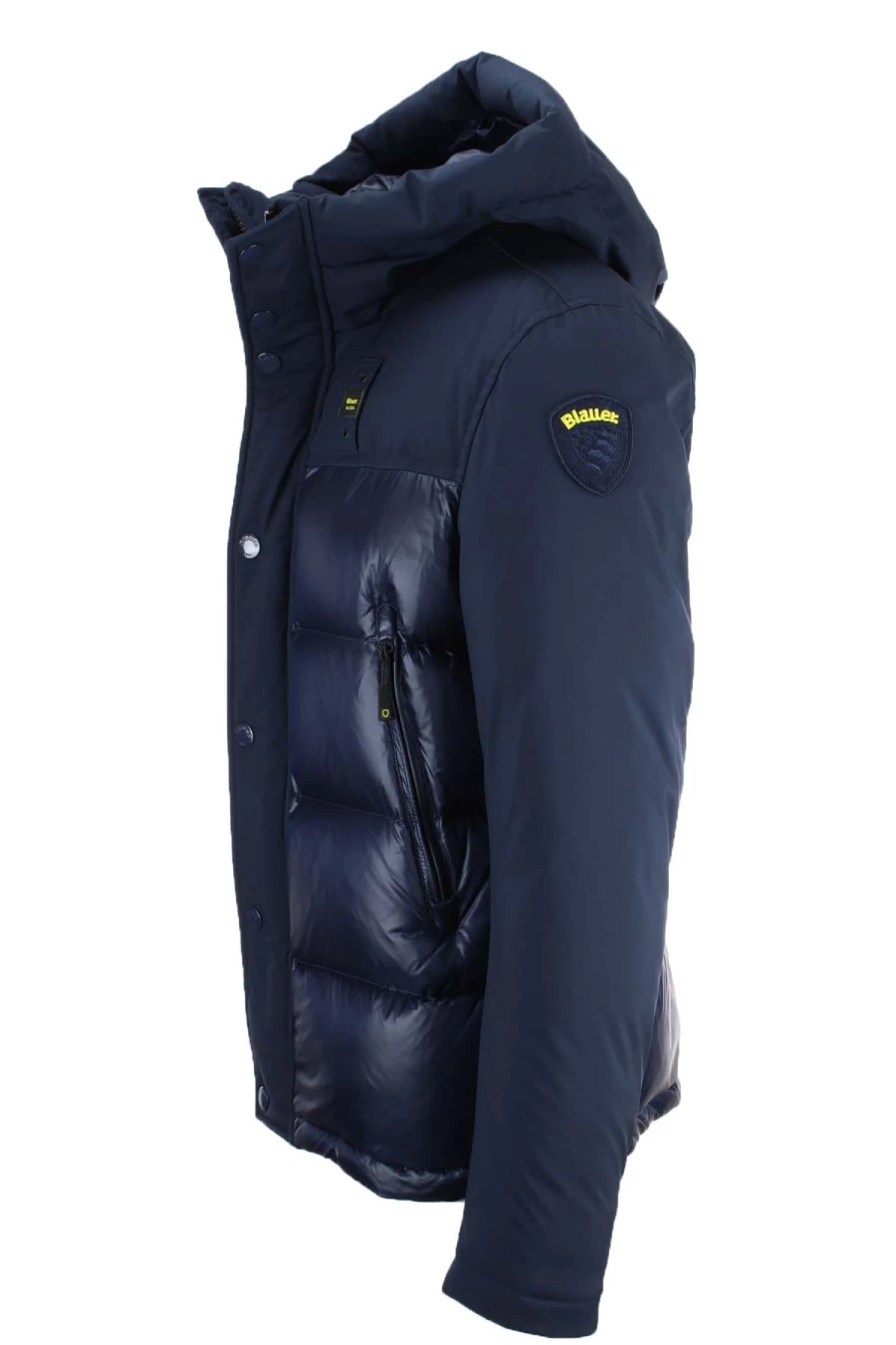 BLAUER Double-Fabric Hooded Down Jacket for Men - Premium Winter Coat