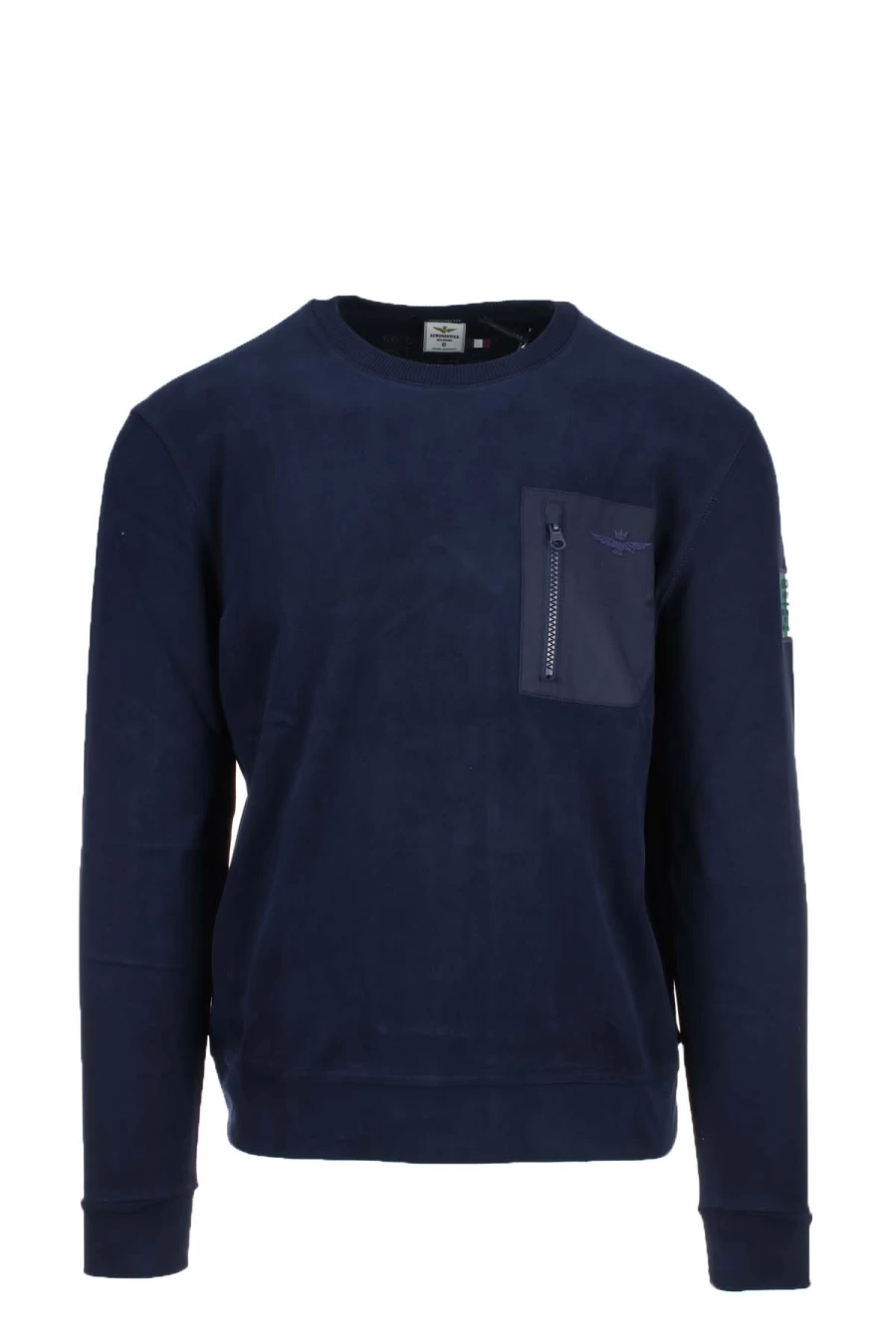 Air Force Prestige Uomo Zip Pocket Crewneck Sweatshirt - Men's Casual Pullover Hoodie